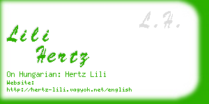 lili hertz business card